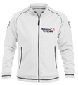 Sweat veste ambulancier blanche avec liseré bleu marine